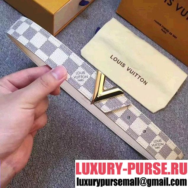 Louis Vuitton Essential V 30MM Belt M9019U Damier Azur Canvas (M-7081415 )