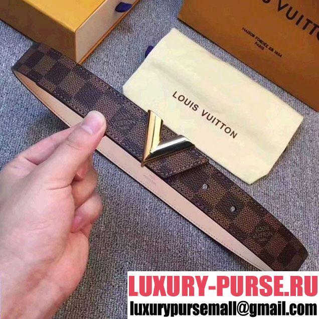 Louis Vuitton Essential V 30MM Belt M9019U Damier Ebene Canvas (99-7081514 )