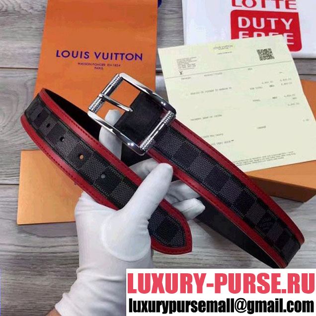 Louis Vuitton Width 4cm Belt Red 2017 04 (99-7031334 )