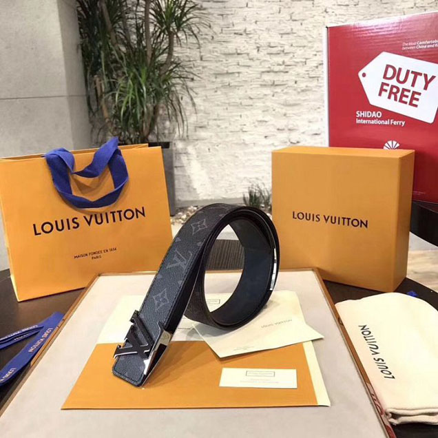 Louis Vuitton LV Initiales 40MM Belt Monogram Eclipse Canvas Palladium Hardware Spring Summer 2018 Collection M9609W Black