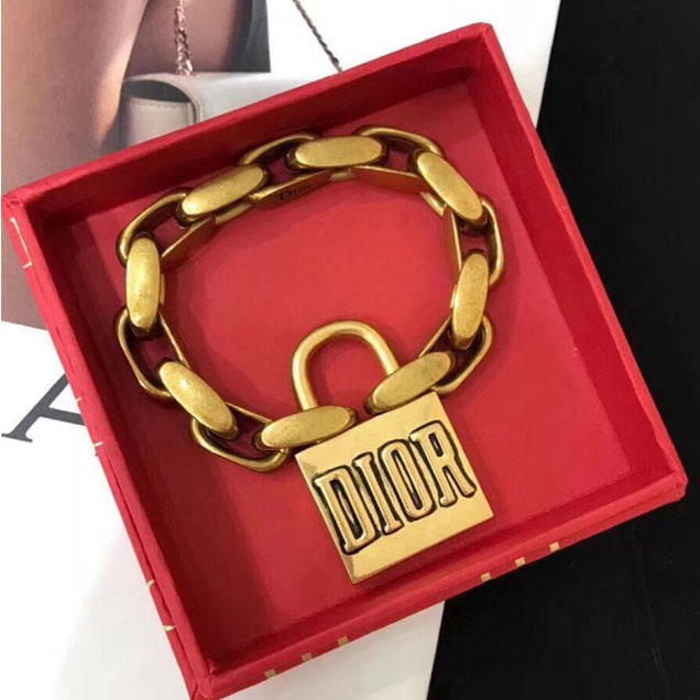 Dior "Lucky Locket" Bracelet with Dior Padlock 2018 Collection