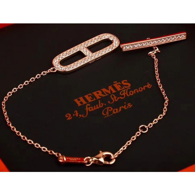 Hermes Ever Chaine d'Ancre Bracelet Pink Gold