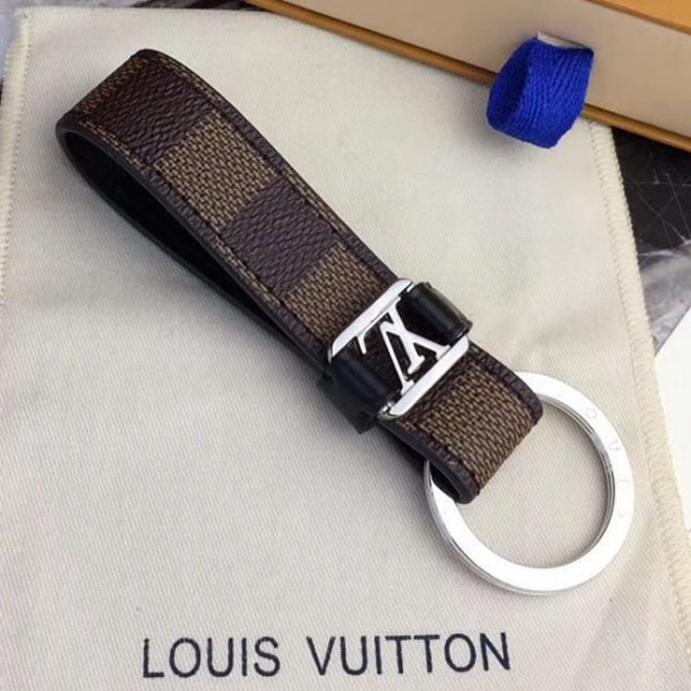 Louis Vuitton LV Dragonne Damier Ebene Canvas Key Holder For Men 2018(SH) Collection