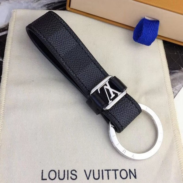 Louis Vuitton LV Dragonne Damier Graphite Canvas Key Holder For Men 2018(SH) Collection