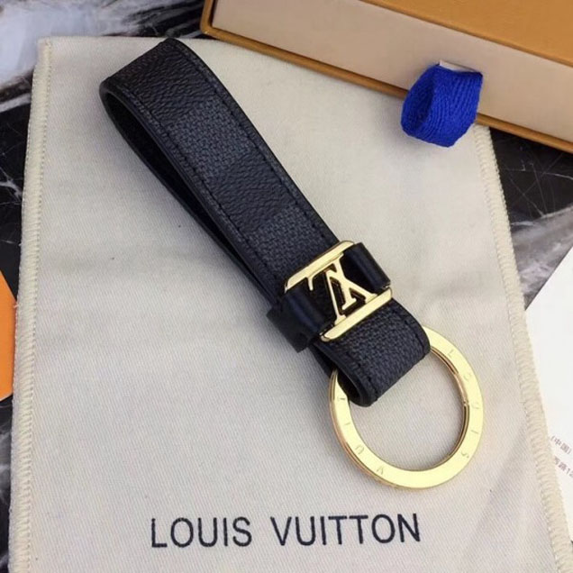 Louis Vuitton LV Dragonne Damier Graphite Canvas Key Holder For Men 2018(GH) Collection