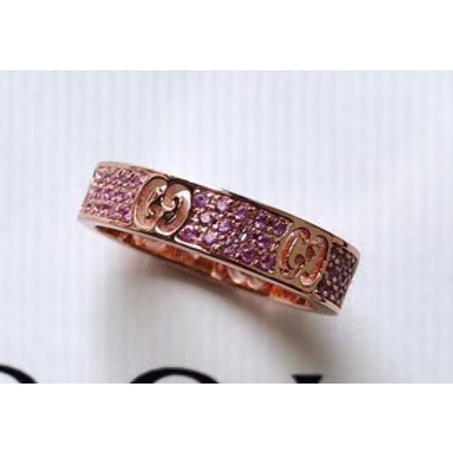 Gucci Icon Stardust Thin Band Ring Pink Gold 2018