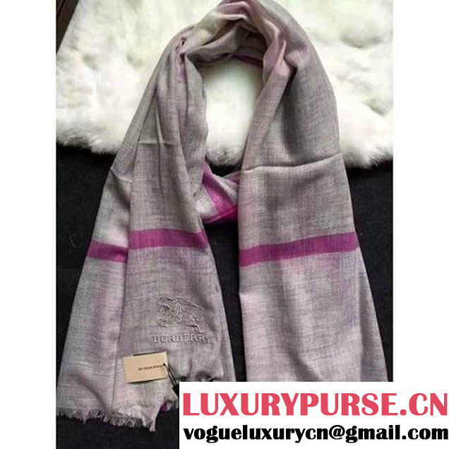 Burberry Check Cashmere Scarf Grey (GD-102113 )