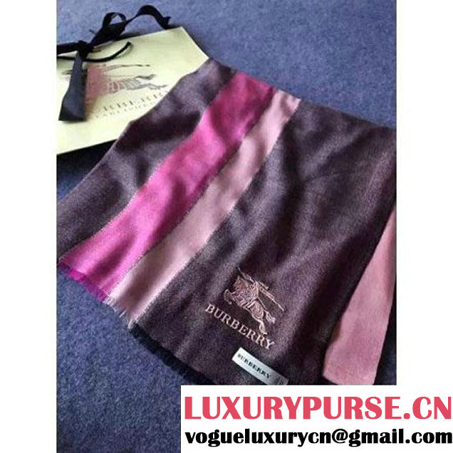 Burberry Check Cashmere Scarf Pink 2016 (GD-102803 )