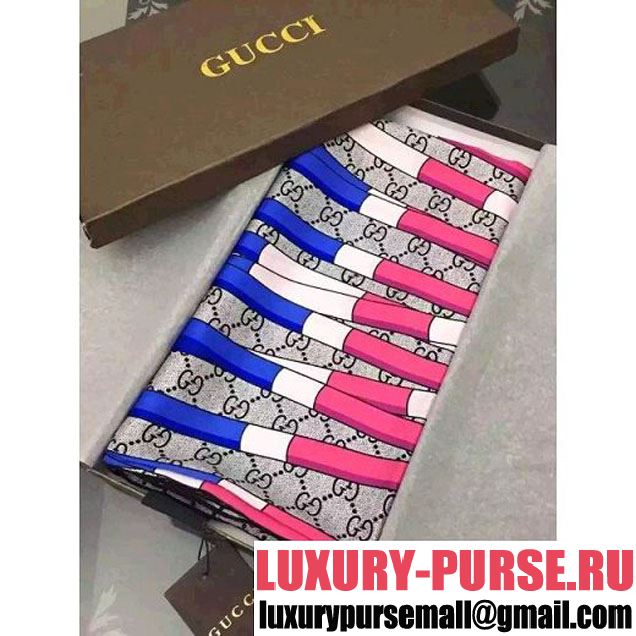 Gucci Silk Twill Print Scarf Rosy锛?锛?016 (A0-6033033 )