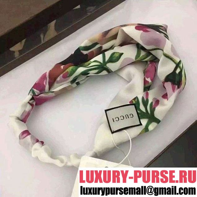 Gucci Tian Silk Headband White 2016 (A0-6033037 )