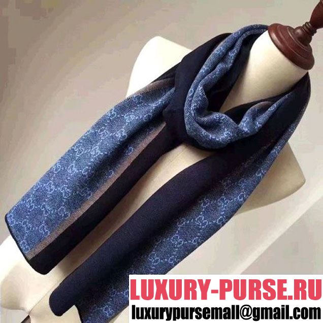 Gucci Wool Scarf For Men Blue 2016 (SS-6111916 )