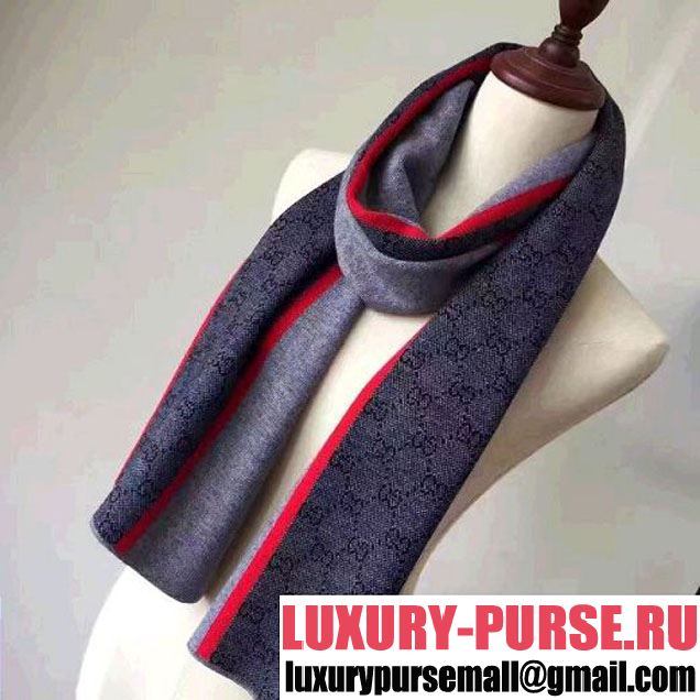 Gucci Wool Scarf For Men Gray 2016 (SS-6111917 )