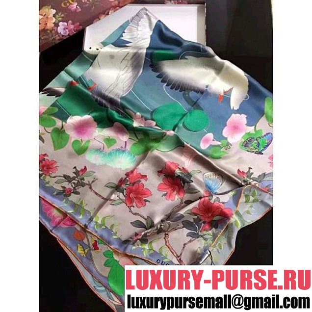 Gucci Silk Printed Square Scarf (1) 2017 (1A93-7020731 )