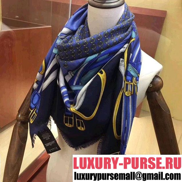 Gucci Belt Print Cashmere Scarf Blue (SS-7121249 )