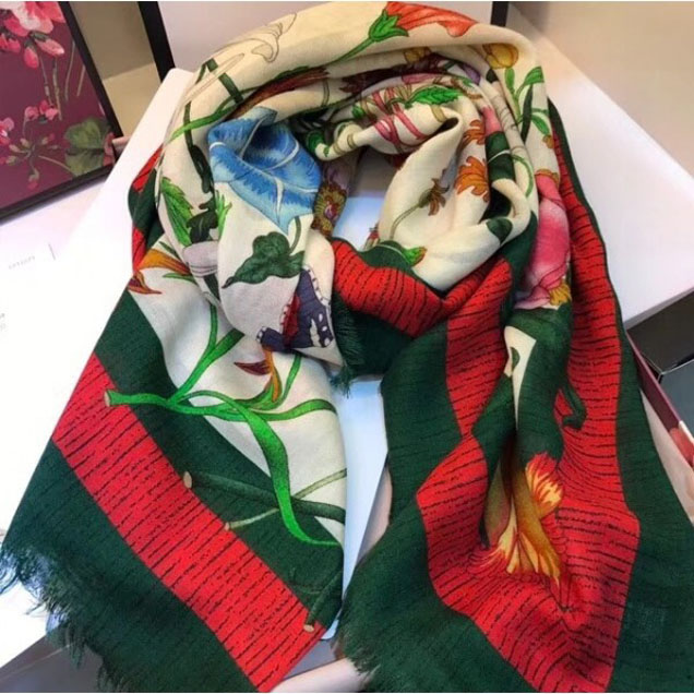 Gucci Cashmere and Silk Scarf 04 2018