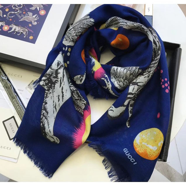 Gucci Cashmere and Silk Scarf 06 2018