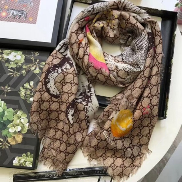 Gucci Cashmere and Silk Scarf 07 2018