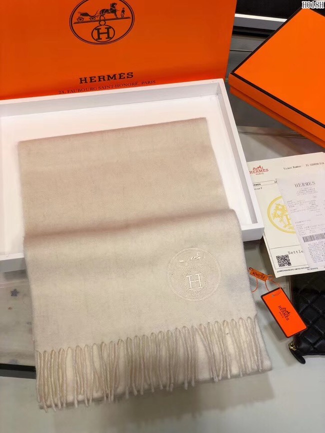 Hermes Cashmere scarf H2599 creamy-white - $149.00