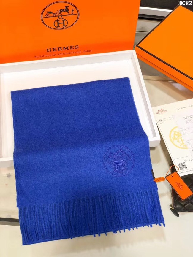 Hermes Cashmere scarf H2599 blue - $149.00