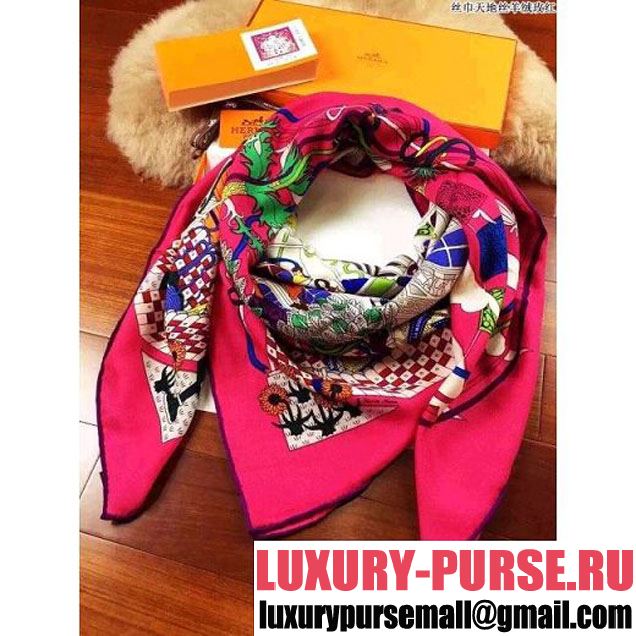 Hermes H002941S Cashmere Twill Scarf Rosy 2015 (1b44-113037 )