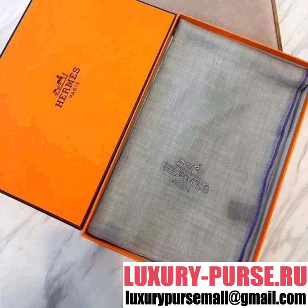 Hermes Cashmere Scarf Gray 2017 (SS-7110242 )