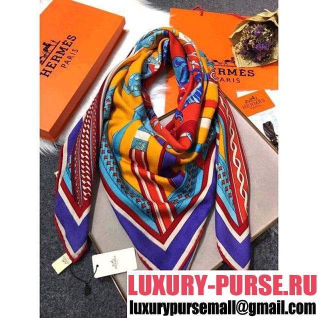 Hermes Cashmere & Silk Scarf 4 (SY-7121445 )