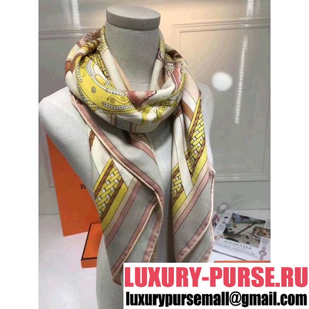 Hermes Cashmere & Silk Scarf 5 (SY-7121446 )