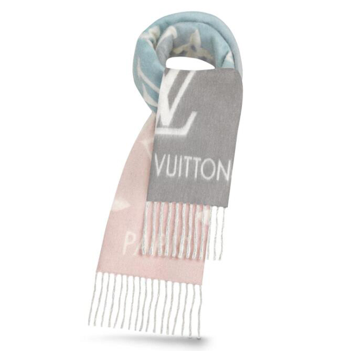 Louis Vuitton Reykjavik Gradient Scarf M70868 Bleu Rose