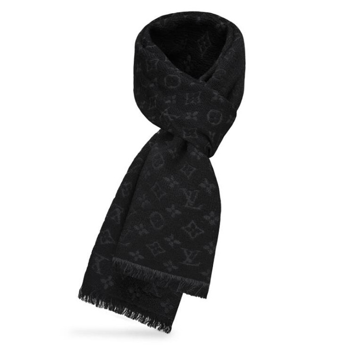 Louis Vuitton Monogram Classic Scarf M70520 Black