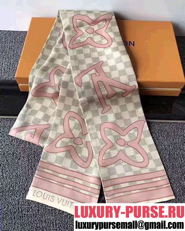 Louis Vuitton Damier Azur Monogram Print Scarf 2017