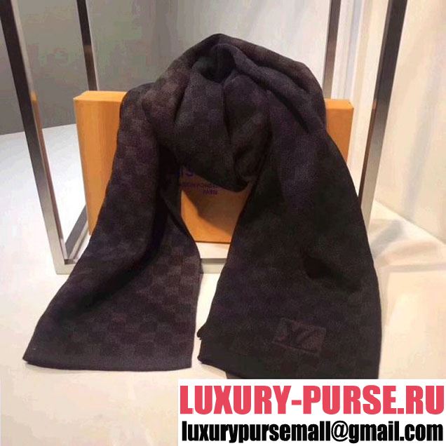 Lousi Vuitton Petit Damier Wool Scarf For Men Coffee (SS-7121253 )