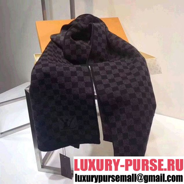 Lousi Vuitton Petit Damier Wool Scarf For Men Black (SS-7121252 )