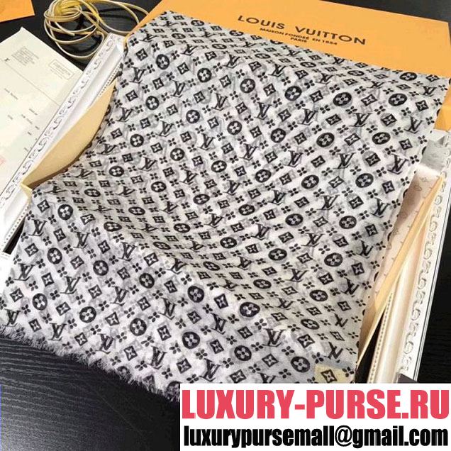 Louis Vuitton Monogram Cashmere Scarf White 2017 (SS-7120931 )