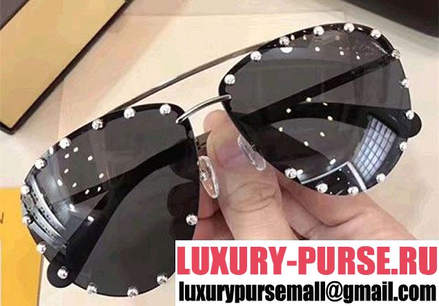 Louis Vuitton The Party Studs Detail Sunglasses 2017