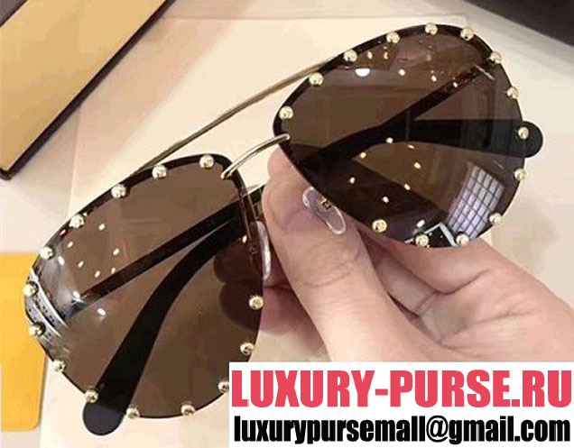 Louis Vuitton The Party Studs Detail Sunglasses 2017