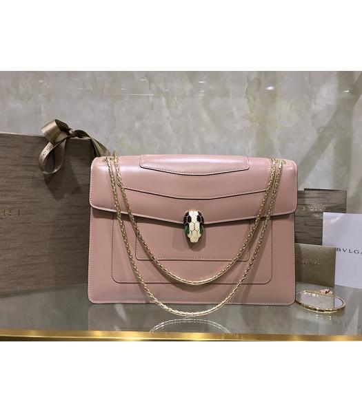 Bvlgari Original Leather Serpenti Forever 27cm Bag Nude Pink