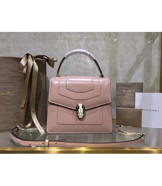 Bvlgari Original Leather Serpenti Forever 20cm Mini Tote Bag Nude Pink