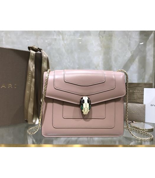 Bvlgari Original Leather Serpenti Forever 20cm Mini Bag Nude Pink