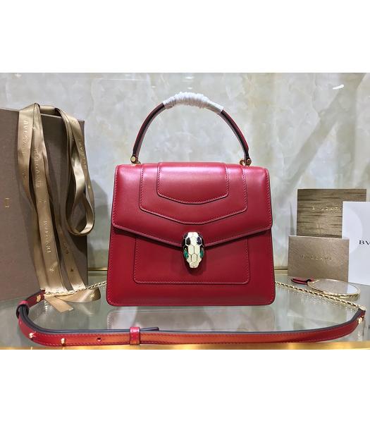 Bvlgari Original Leather Serpenti Forever 20cm Mini Tote Bag Red