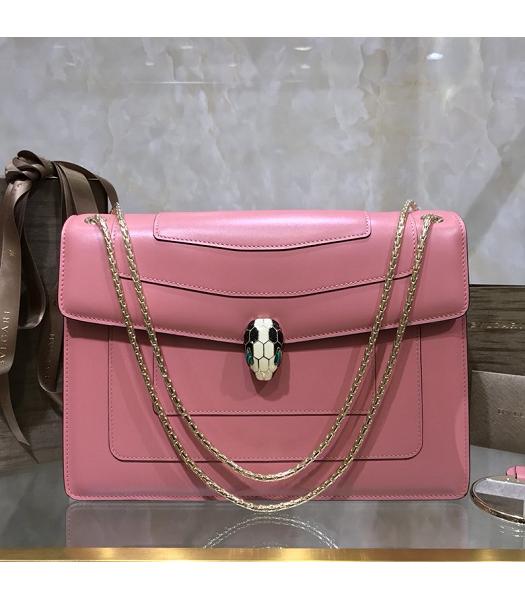 Bvlgari Original Leather Serpenti Forever 27cm Bag Pink