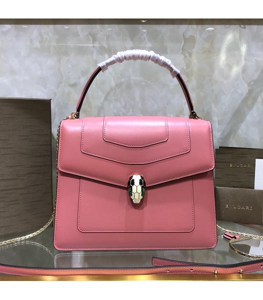 Bvlgari Original Leather Serpenti Forever 25cm Tote Bag Pink