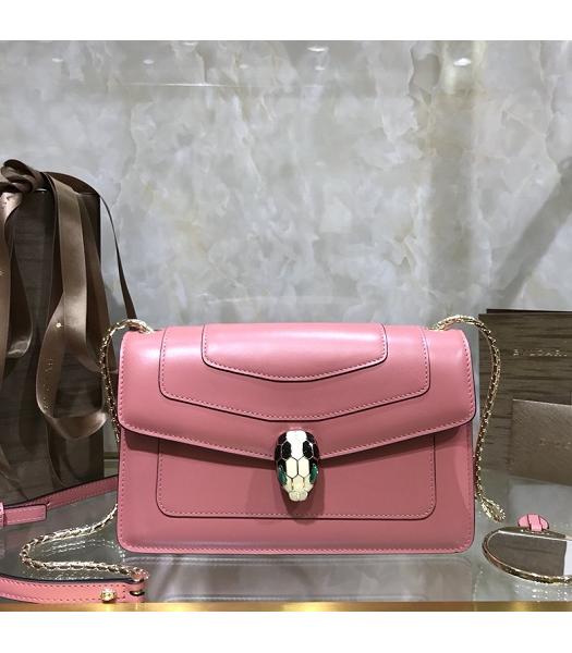 Bvlgari Original Leather Serpenti Forever 22cm Bag Pink