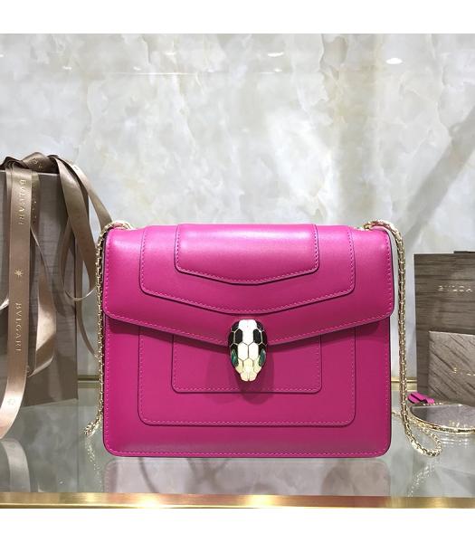 Bvlgari Original Leather Serpenti Forever 20cm Mini Bag Fuchsia