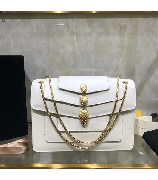 Bvlgari Original Leather Serpenti Forever Bag White