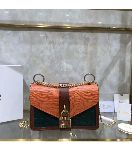 Chloe Original Leather Paddington Aby Chain Bag Orange