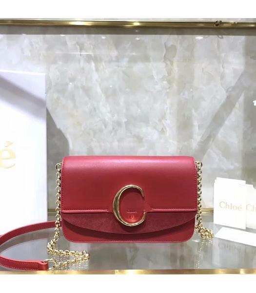 Chloe Original Calfskin Leather Shoulder Bag Red