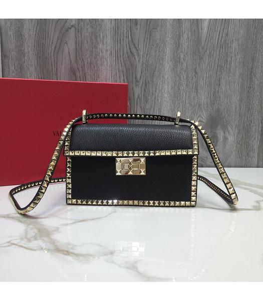 Valentino Original Leather Garavani Rockstud No Limit Bag Black