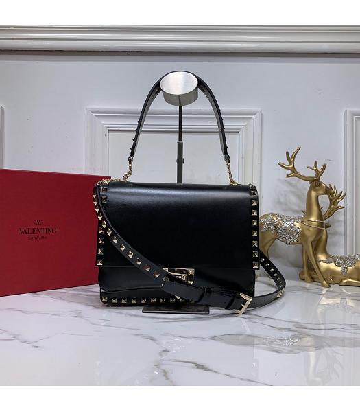 Valentino Original Leather Rockstud Small Bag Black