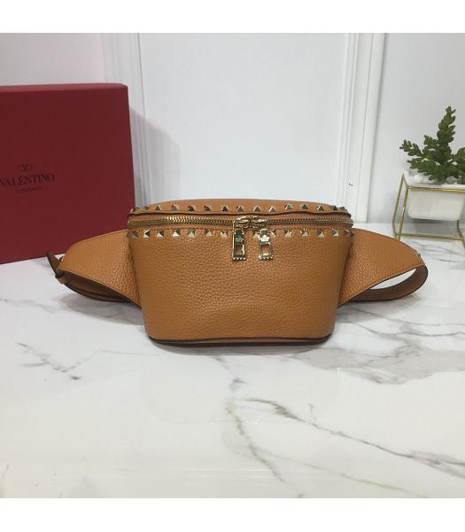 Valentino Brown Original Garavani Free Rockstud Spike Bag