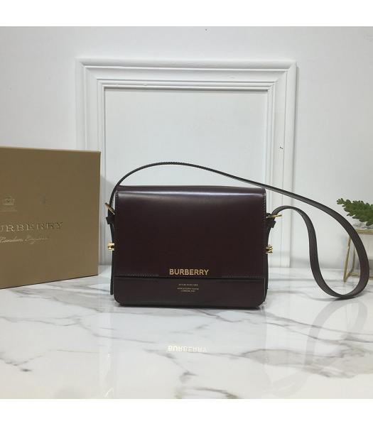 Burberry Original Calfskin Horseferry Grace Small Bag Dark Red